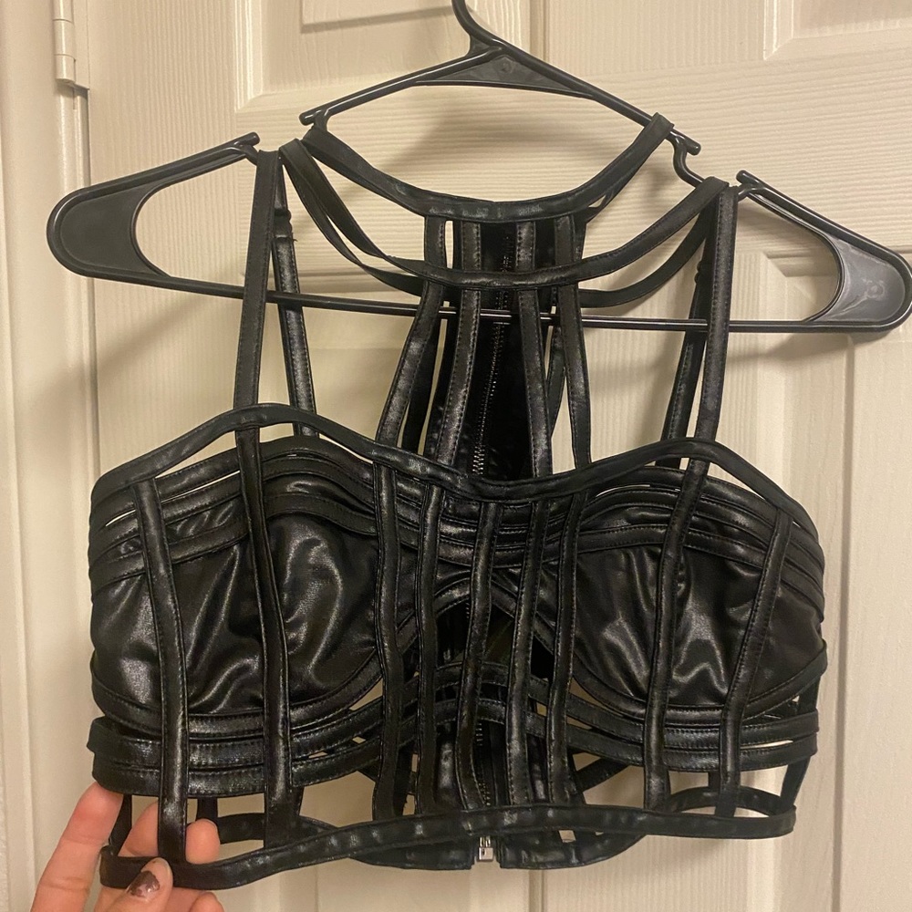 Dollskill Black Strappy club exx top